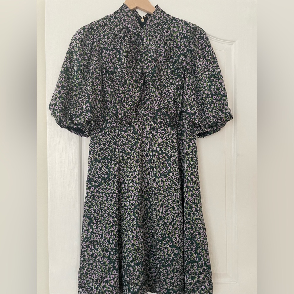 Kate Spade Green and Purple Floral Dress